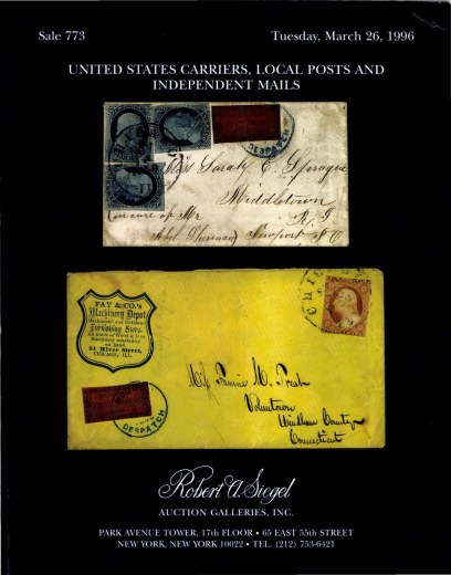 Catalog Cover Sale no. 773 — Siegel Auction Galleries