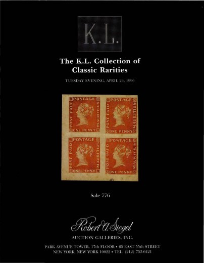 Catalog Cover Sale no. 776 — Siegel Auction Galleries