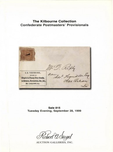 Catalog Cover Sale no. 815 — Siegel Auction Galleries