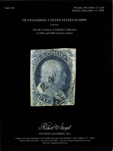 Catalog Cover Sale no. 818 — Siegel Auction Galleries