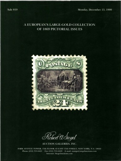 Catalog Cover Sale no. 819 — Siegel Auction Galleries