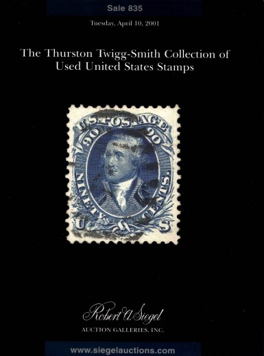 Catalog Cover Sale no. 835 — Siegel Auction Galleries