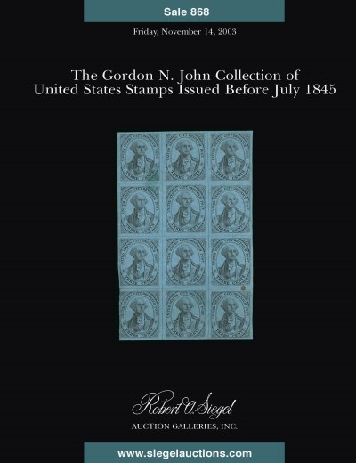 Catalog Cover Sale no. 868 — Siegel Auction Galleries