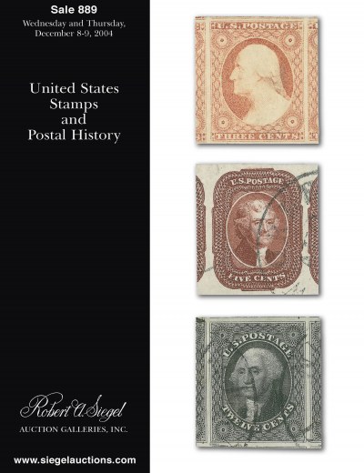Catalog Cover Sale no. 889 — Siegel Auction Galleries