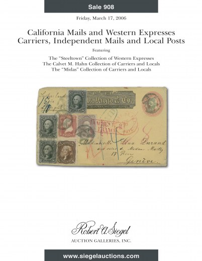 Catalog Cover Sale no. 908 — Siegel Auction Galleries