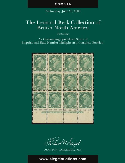 Catalog Cover Sale no. 916 — Siegel Auction Galleries