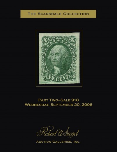Catalog Cover Sale no. 918 — Siegel Auction Galleries