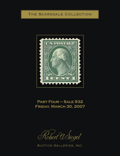 Catalog Cover Sale no. 932 — Siegel Auction Galleries