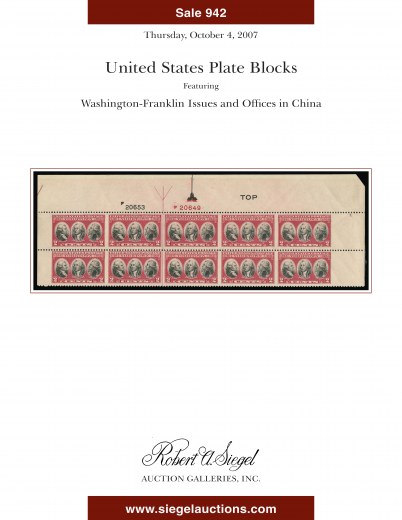 Catalog Cover Sale no. 942 — Siegel Auction Galleries