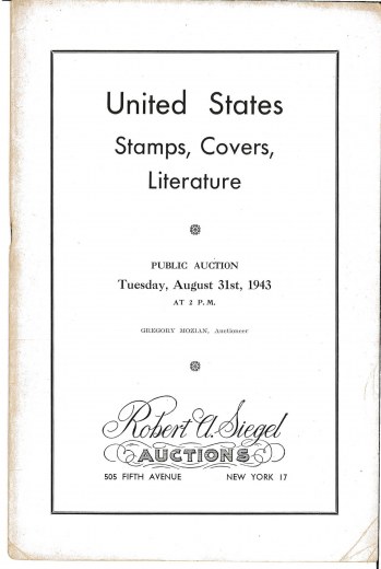 Catalog Cover Sale no. 94 — Siegel Auction Galleries