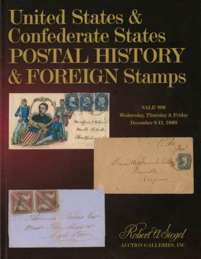 Catalog Cover Sale no. 980 — Siegel Auction Galleries