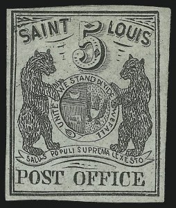 Sale 904, Lot 1, St. Louis Postmasters Provisional