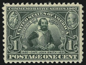 Sale 904, Lot 350, Louisiana Purchase and Jamestown Issue, 1c Jamestown (328) Sale 904, Lot 350, Louisiana Purchase and Jamestown Issue