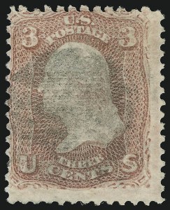 Sale 905, Lot 1537, 1867-68 Grilled Issue
