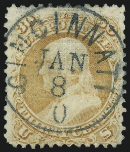 Sale 905, Lot 1578, 1867-68 Grilled Issue