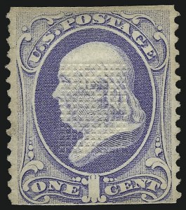 Sale 905, Lot 1754, 1870-88 Bank Note Issues (National Grills, Scott 134 thru 144)