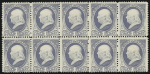 Sale 905, Lot 1897, 1870-88 Bank Note Issues (Scott 205 thru 218)