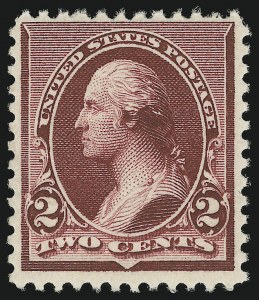 Sale 905, Lot 1949, 1890 Small Bank Note Issue (Scott 219 thru 229), 2c Lake (219D) Sale 905, Lot 1949, 1890 Small Bank Note Issue (Scott 219 thru 229)