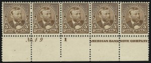 Sale 905, Lot 1959, 1890 Small Bank Note Issue (Scott 219 thru 229)