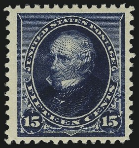 Sale 905, Lot 1968, 1890 Small Bank Note Issue (Scott 219 thru 229), 15c Indigo (227) Sale 905, Lot 1968, 1890 Small Bank Note Issue (Scott 219 thru 229)
