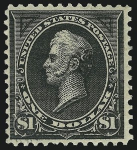 Sale 905, Lot 2164, 1894-98 Bureau Issues (Scott 264 thru 284), $1.00 Black, Ty. II (276A) Sale 905, Lot 2164, 1894-98 Bureau Issues (Scott 264 thru 284)