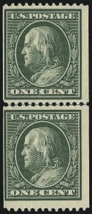 Sale 905, Lot 2471, Washington-Franklin Issues (Scott 367 to 396), 1c Green, Coil (385) Sale 905, Lot 2471, Washington-Franklin Issues (Scott 367 to 396)