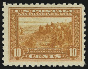 Sale 905, Lot 2521, 1913-15 Panama-Pacific Issue (Scott 397 thru 404), 10c Panama-Pacific, Perf 10 (404) Sale 905, Lot 2521, 1913-15 Panama-Pacific Issue (Scott 397 thru 404)