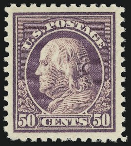 Sale 905, Lot 2721, 1916-23 Issues (Scott 491 to 519), 50c Red Violet (517) Sale 905, Lot 2721, 1916-23 Issues (Scott 491 to 519)