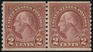 Sale 905, Lot 2797, 1922-25 Issue (Scott 551 to Later Issues), 2c Carmine, Ty. II, Coil (599A) Sale 905, Lot 2797, 1922-25 Issue (Scott 551 to Later Issues)