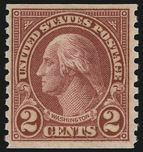 Sale 905, Lot 2801, 1922-25 Issue (Scott 551 to Later Issues), 2c Carmine, Ty. II, Coil (599A) Sale 905, Lot 2801, 1922-25 Issue (Scott 551 to Later Issues)