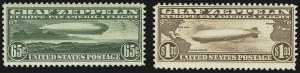 Sale 905, Lot 2874, Air Post, 65c-$1.30 Graf Zeppelin (C13-C14) Sale 905, Lot 2874, Air Post