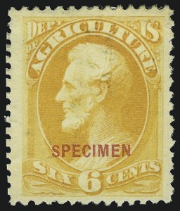 Sale 905, Lot 3309, Official Specimens and Sepcimens
