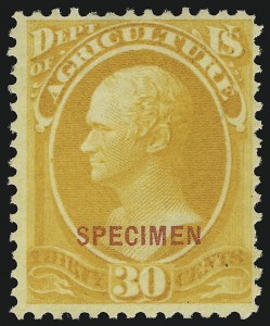 Sale 905, Lot 3314, Official Specimens and Sepcimens