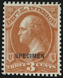 Sale 905, Lot 3315, Official Specimens and Sepcimens