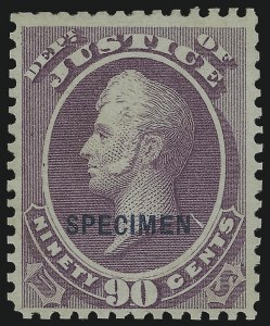 Sale 905, Lot 3327, Official Specimens and Sepcimens