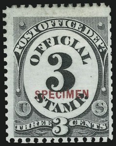 Sale 905, Lot 3341, Official Specimens and Sepcimens