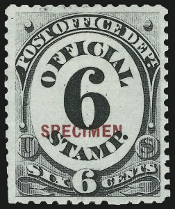 Sale 905, Lot 3343, Official Specimens and Sepcimens