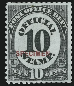 Sale 905, Lot 3345, Official Specimens and Sepcimens