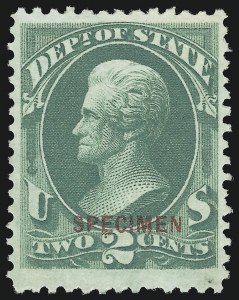 Sale 905, Lot 3354, Official Specimens and Sepcimens