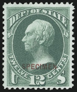 Sale 905, Lot 3358, Official Specimens and Sepcimens