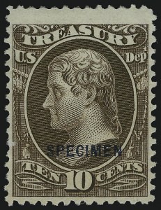 Sale 905, Lot 3371, Official Specimens and Sepcimens