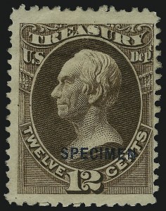 Sale 905, Lot 3372, Official Specimens and Sepcimens
