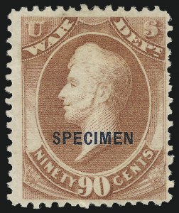Sale 905, Lot 3378, Official Specimens and Sepcimens