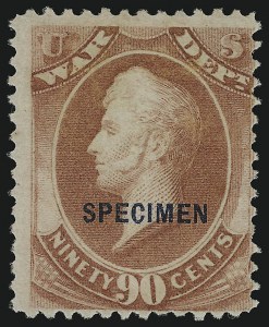 Sale 905, Lot 3379, Official Specimens and Sepcimens