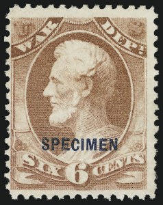 Sale 905, Lot 3382, Official Specimens and Sepcimens