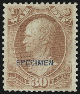 Sale 905, Lot 3386, Official Specimens and Sepcimens