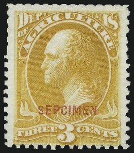 Sale 905, Lot 3392, Official Specimens and Sepcimens