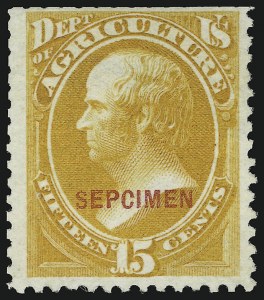 Sale 905, Lot 3393, Official Specimens and Sepcimens