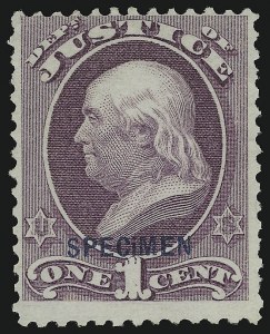 Sale 905, Lot 3399, Official Specimens and Sepcimens