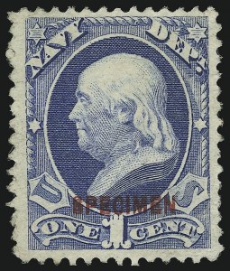 Sale 905, Lot 3403, Official Specimens and Sepcimens